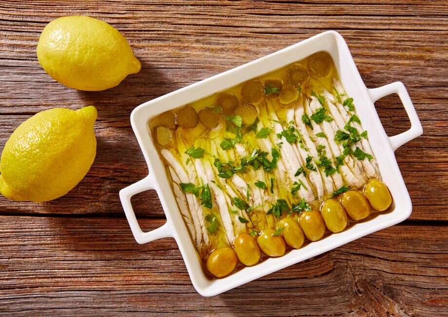 White anchovies are a healthy snack packed of omega 3 fatty acids