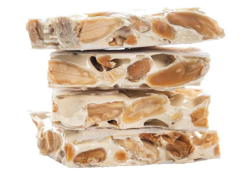 Marcona almonds are the main ingredient for turron (nougat)