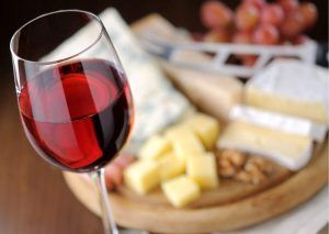 Wine and cheeses