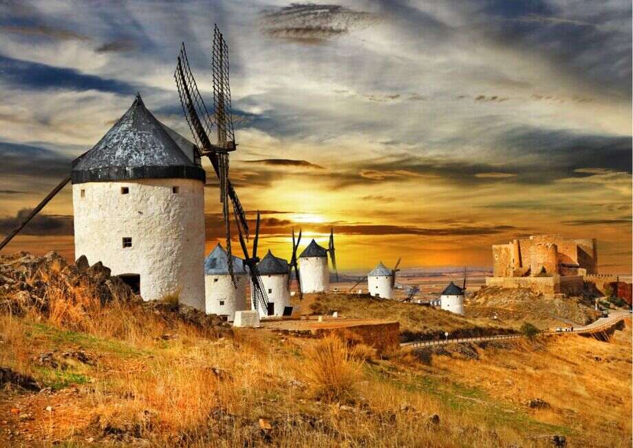 The windmills in Consuegra are a defining feature of the La Mancha landscape.