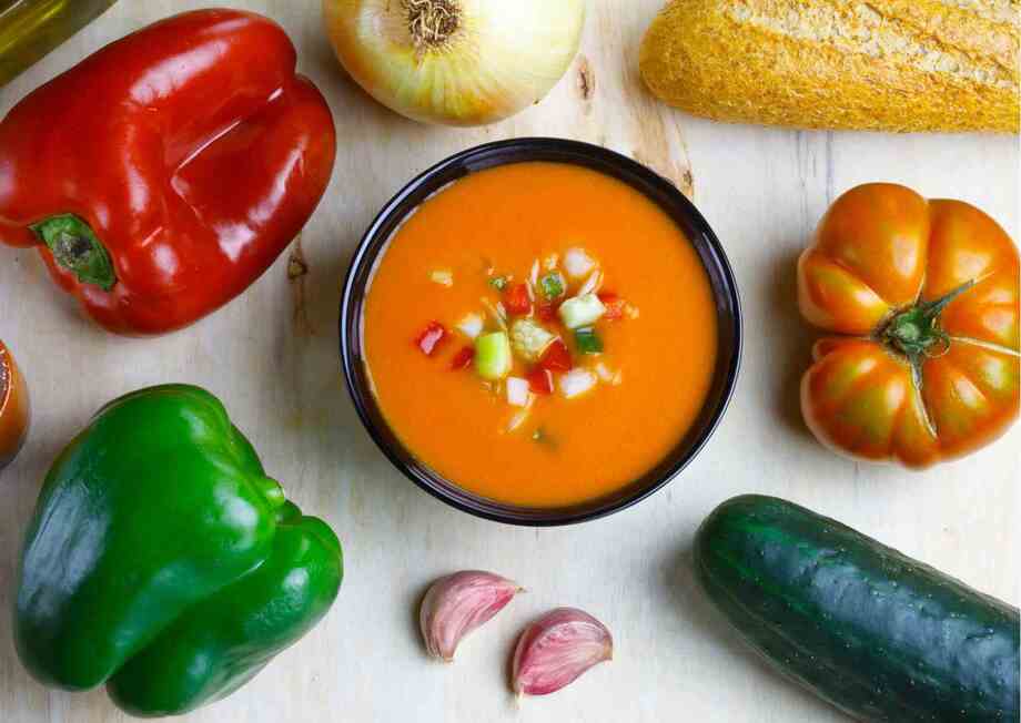 Ingredients of gazpacho