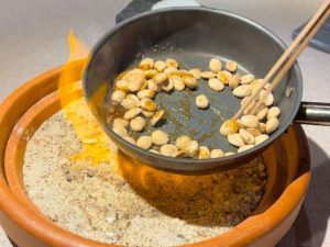 Caramelized Marcona Almonds by the chef Carlos Gumiel.