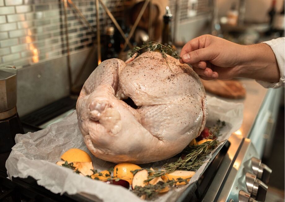 Rubbing the turkey with olive oil or melted butter, and seasoning with salt, pepper, and herbs, ensures a golden and delicious outer layer.