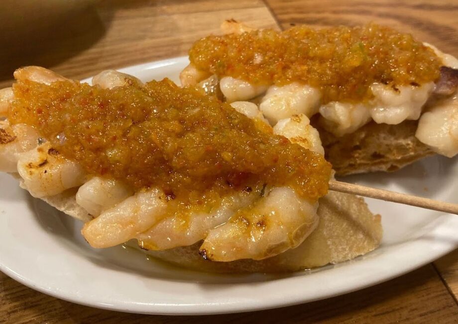 You won't be able to resist the griddled prawns with a vinegarycpepper dressing.