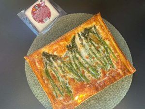 Asparagus and Murcia al Vino Cheese Puff Pastry