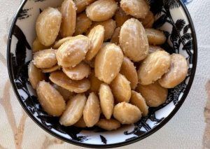 Marcona Almond have a fantastic crunch, flavor and the level of salt is just right.