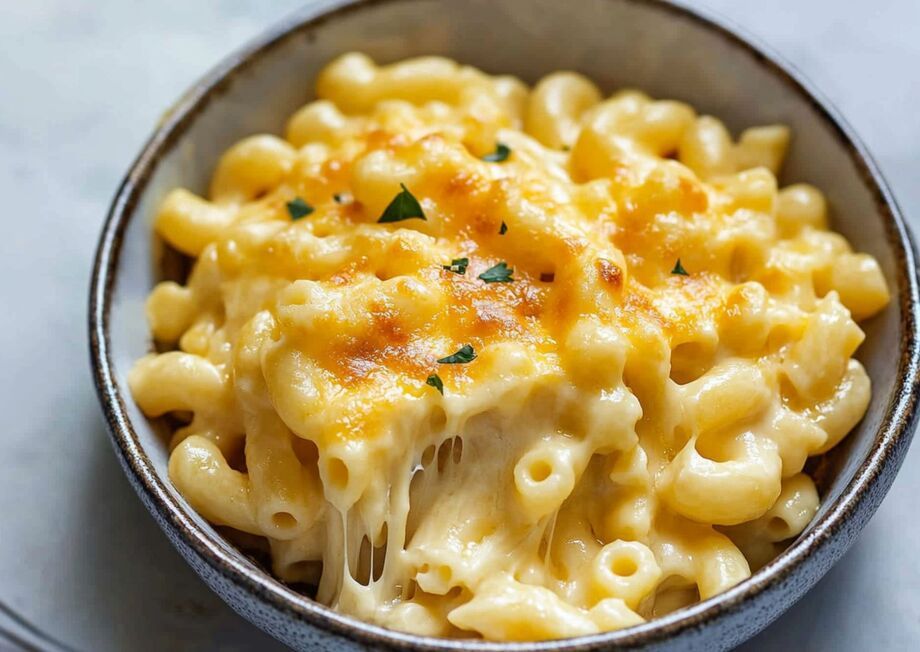 Manchego Mac and Cheese, a gourmet take on a beloved classic.