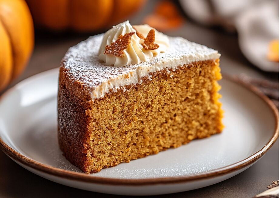 Top your Pumpkin Cake with a layer of buttercream for an extra creamy and delicious finish.