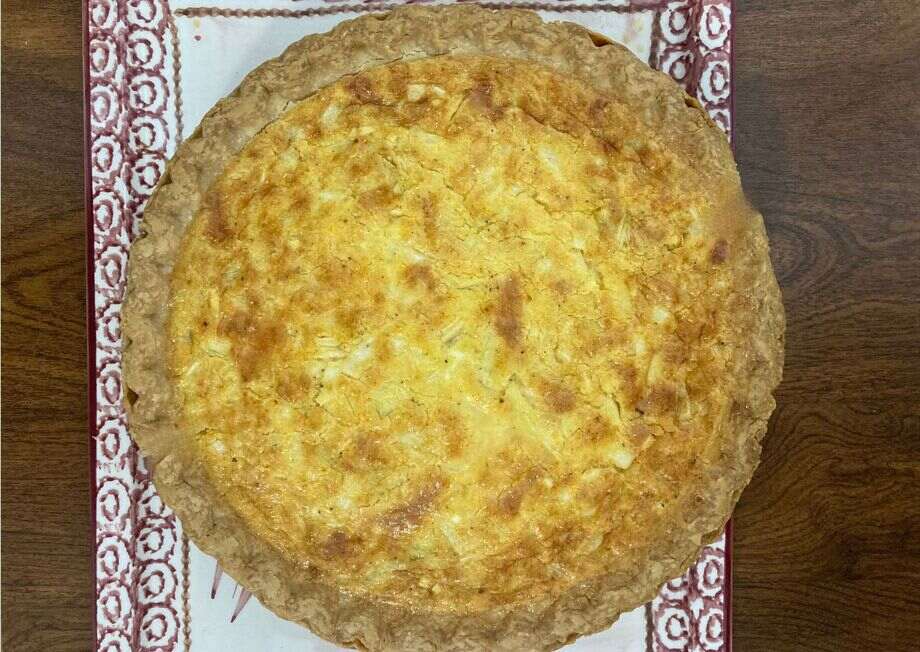 A Spanish quiche with Manchego cheese brings a delicious taste of Spain to your table.