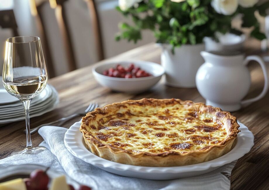 Spanish quiche with manchego cheese