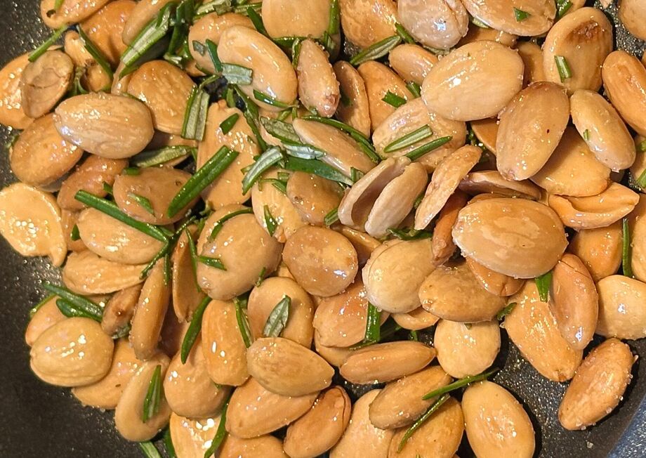 Impress your guests with homemade Rosemary Marcona Almonds.
