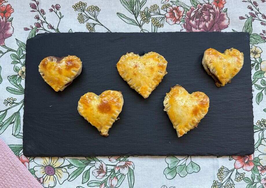 Crunchy outside, smooth almond filling inside.