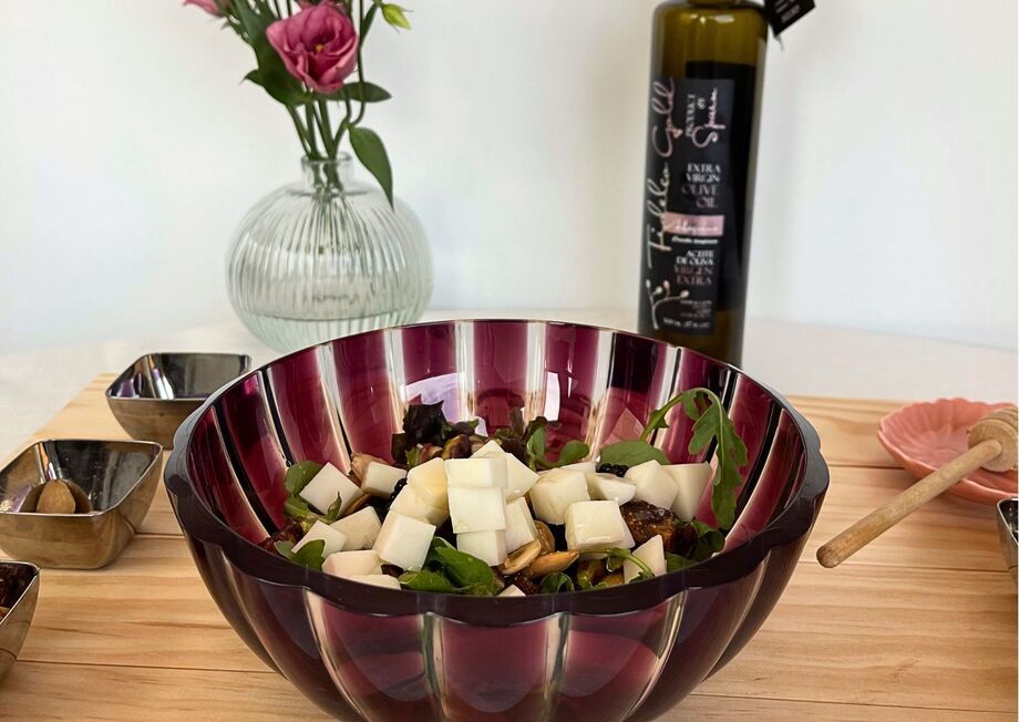 The ultimate summer salad with cheese.
