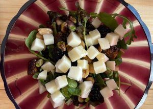summer salad with cheese