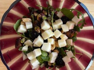 summer salad with cheese