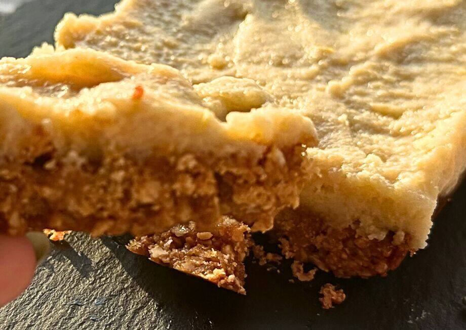 Freshly baked lemon bars, naturally gluten-free.