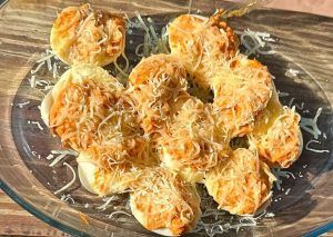 gratinated stuffed eggs
