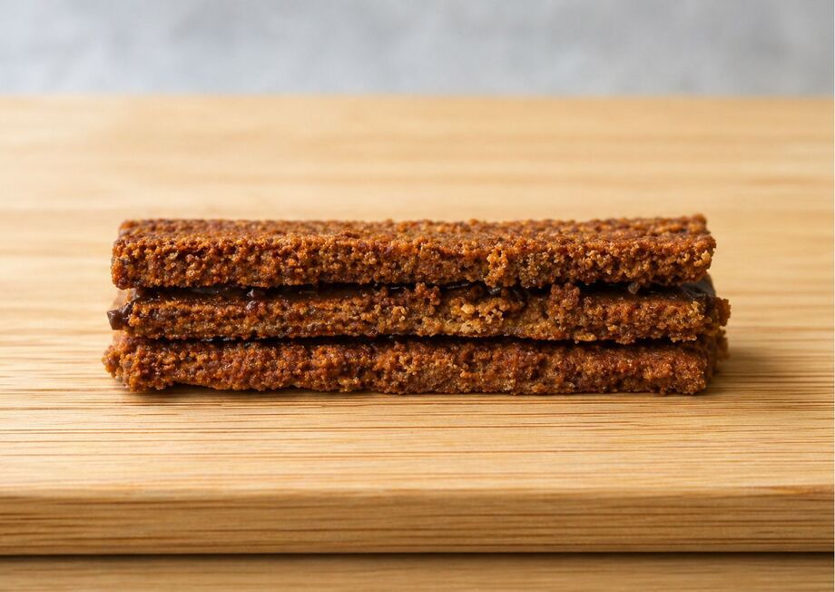 Add the chocolate in layers, carefully and patiently