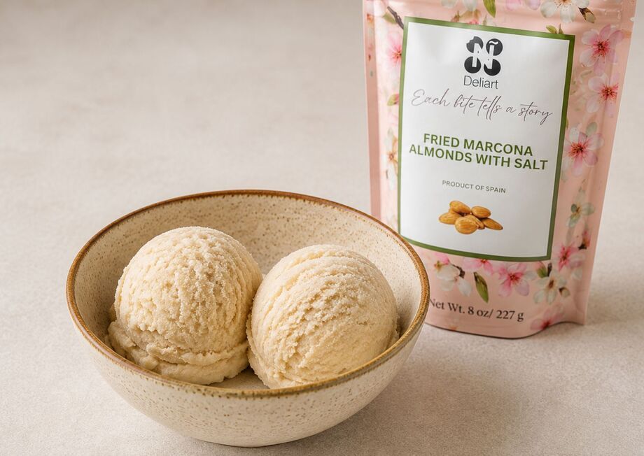 Creamy vanilla ice cream without dairy.